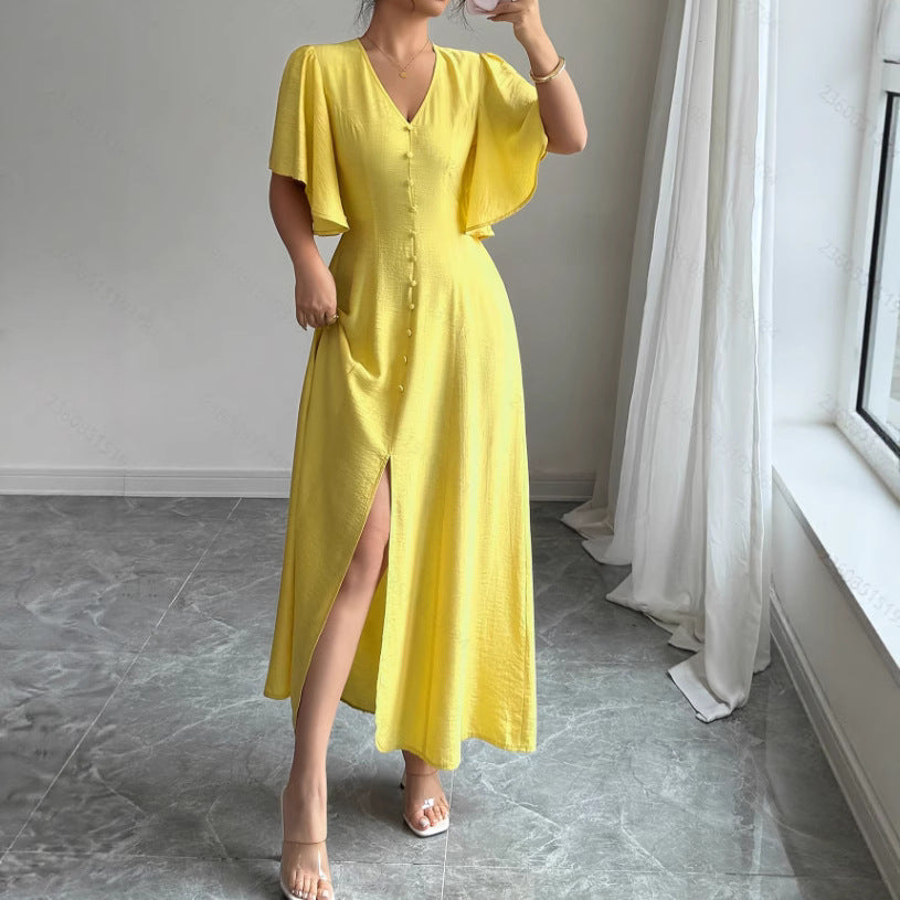 Elegant And Sophisticated V-neck Long Evening Gown