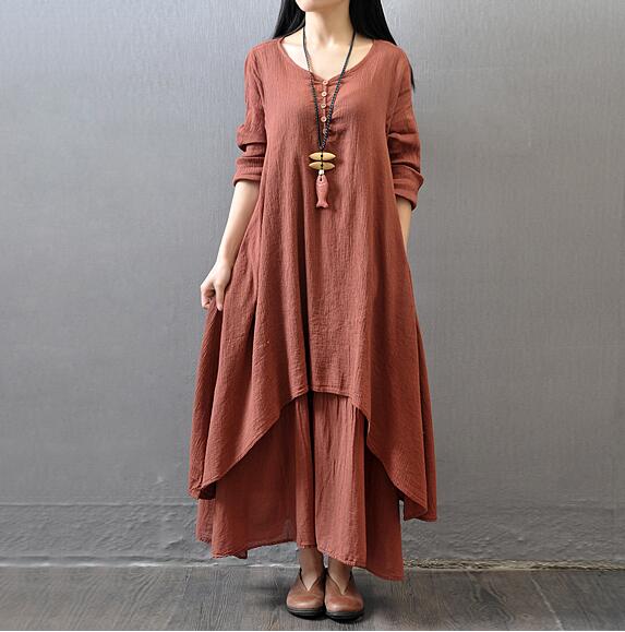 Trending two fake flax dresses
