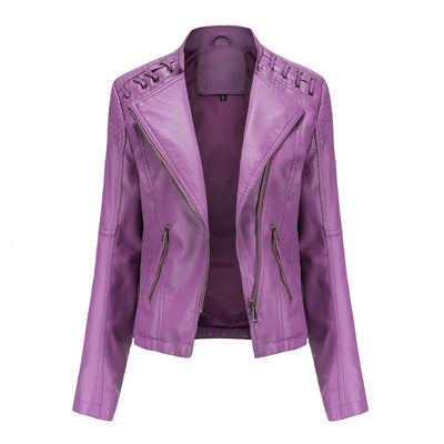 Women's Leather Jackets Women's Short Jackets Motorcycle Suits