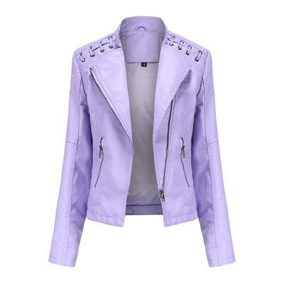 Women's Leather Jackets Women's Short Jackets Motorcycle Suits