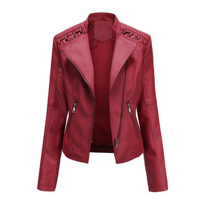 Women's Leather Jackets Women's Short Jackets Motorcycle Suits