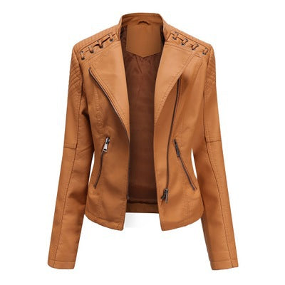 Women's Leather Jackets Women's Short Jackets Motorcycle Suits