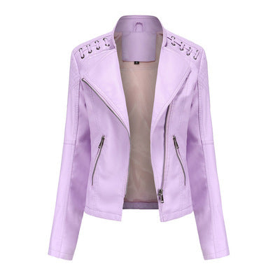Women's Leather Jackets Women's Short Jackets Motorcycle Suits