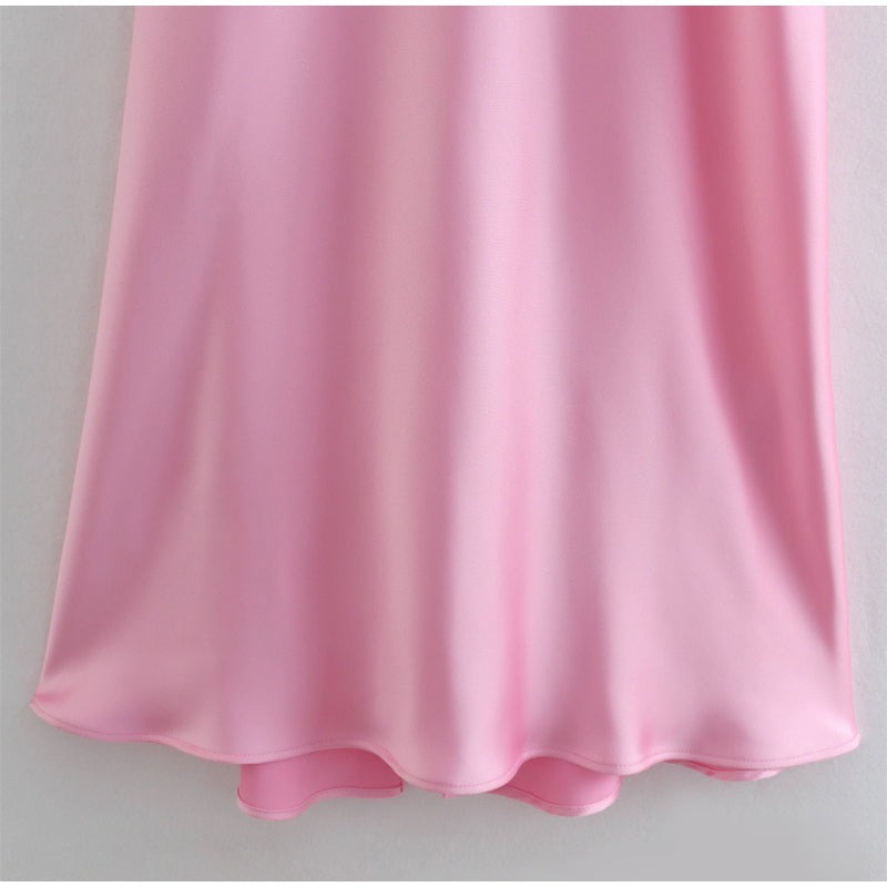 Women Camis Satin Long Sleeveless Slip Backless Dresses
