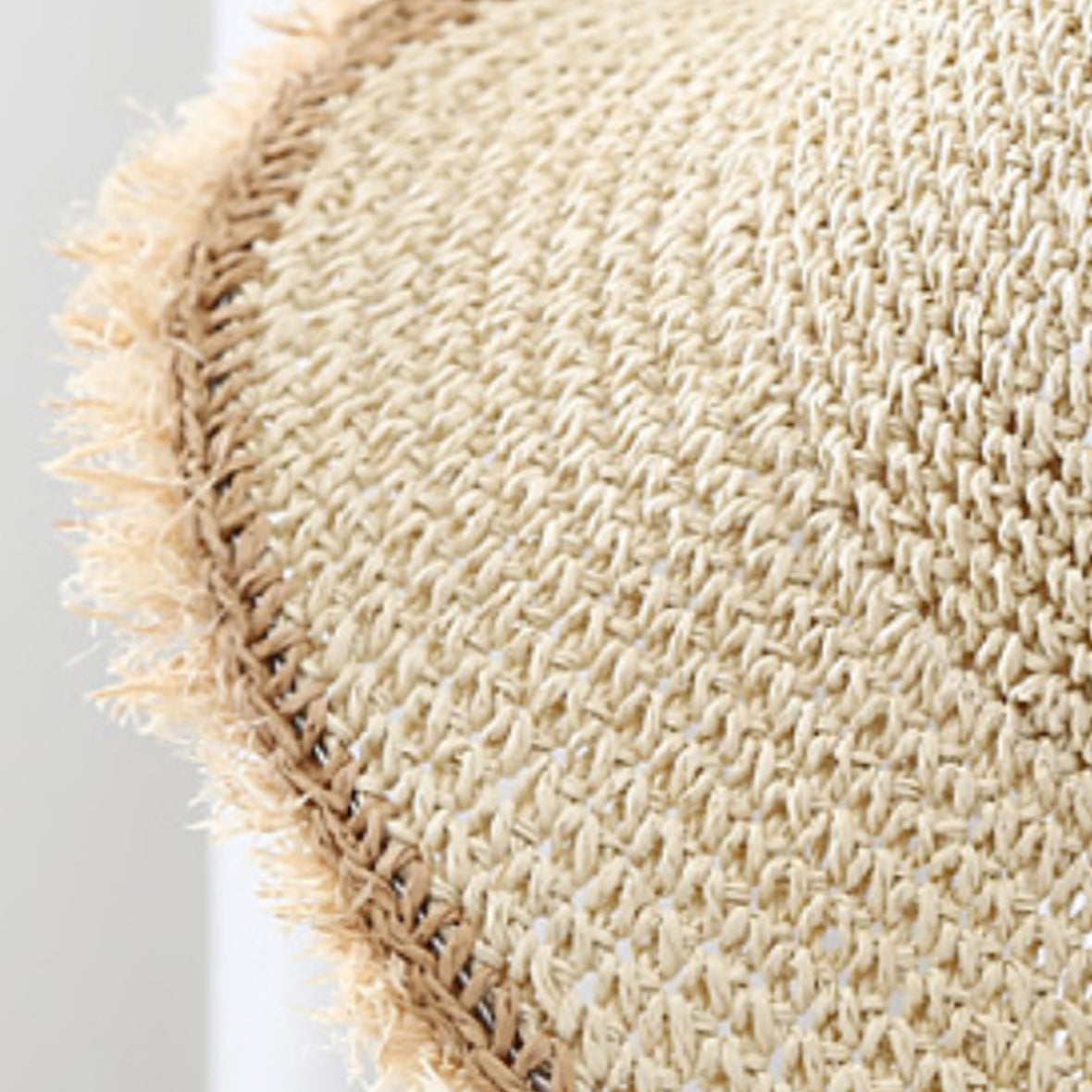 Korean Style Woven Straw Sun Hat – Wide Brim Beach Vacation Hat