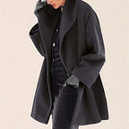 Women’s Loose Knit Sweater Coat – Round Neck Casual Winter Jacket