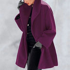 Women’s Loose Knit Sweater Coat – Round Neck Casual Winter Jacket