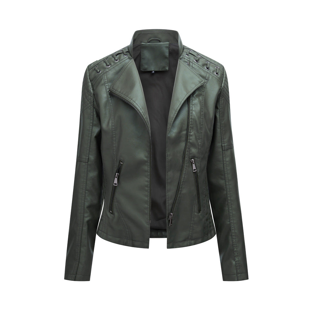 Women's Leather Jackets Women's Short Jackets Motorcycle Suits