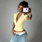 Women's Short Contrast-color Yoga And Fitness Jacket