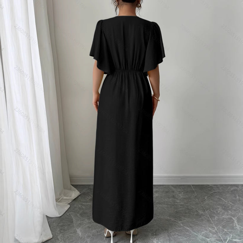 Elegant And Sophisticated V-neck Long Evening Gown