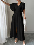 Elegant And Sophisticated V-neck Long Evening Gown