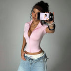 Women's Short Contrast-color Yoga And Fitness Jacket