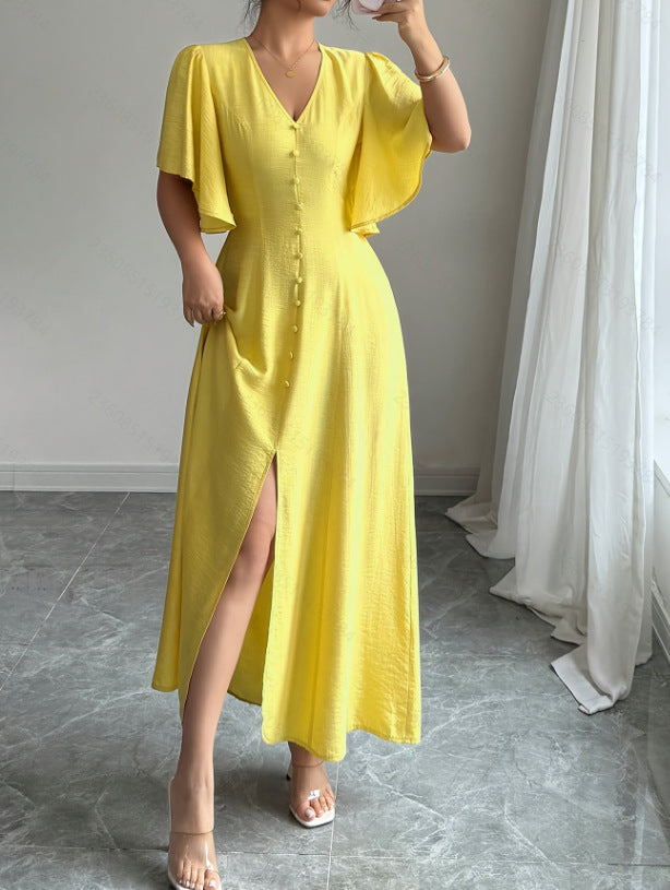 Elegant And Sophisticated V-neck Long Evening Gown