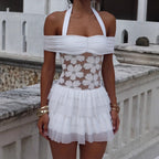Off-shoulder Halter Sexy Womens Dress